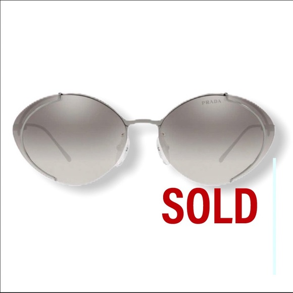 Prada Accessories - PRADA Designer Gunmetal Grey Sunglasses